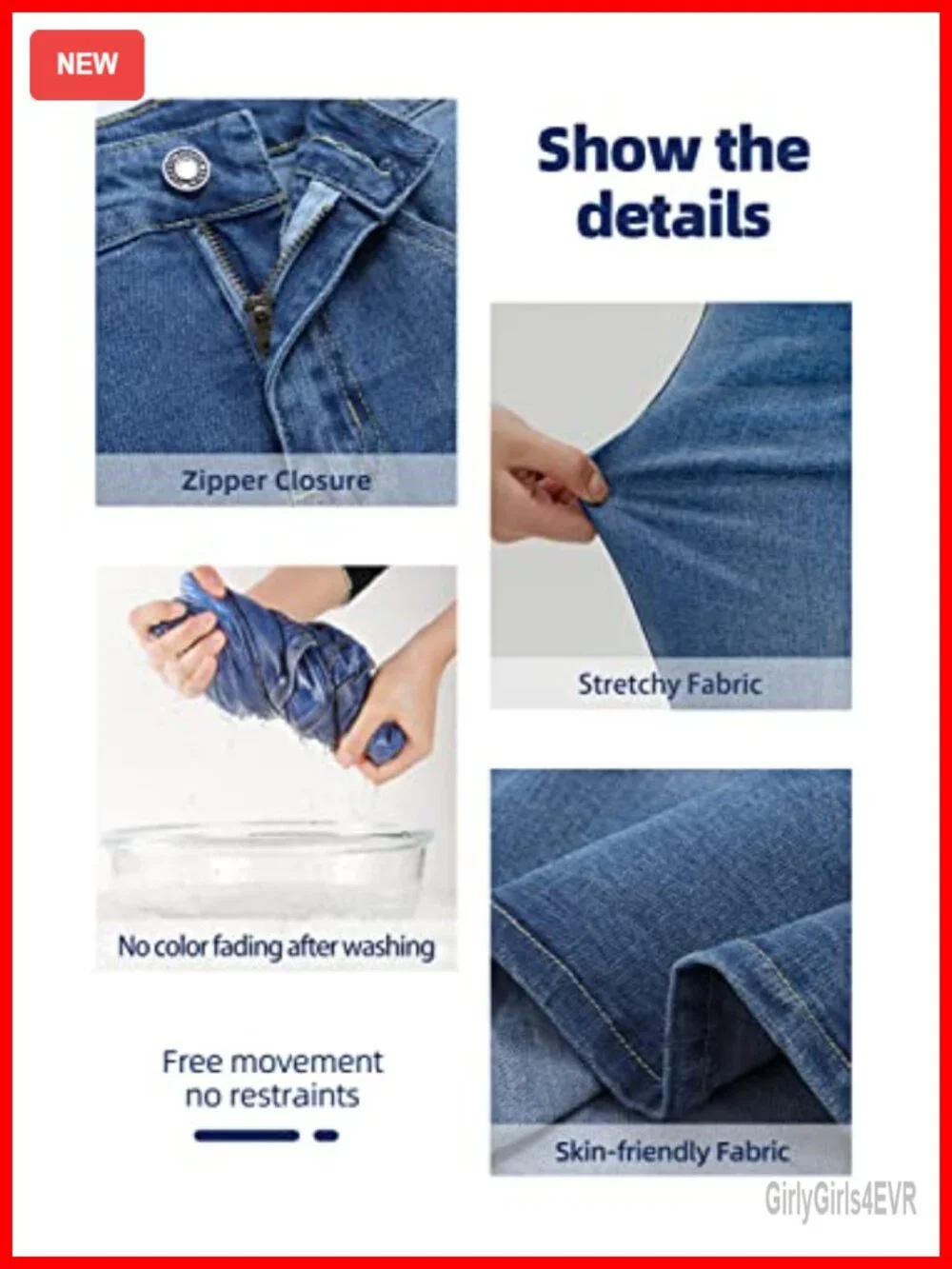 Long Denim Maxi Skirt A-Line High Waist with Pockets Stretchy